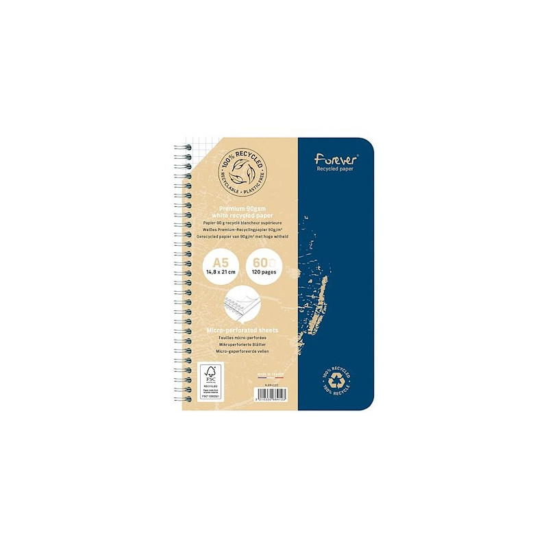 Cahier A5 petits carreaux 120 pages - Clairefontaine Cahier A5 petits carreaux 120 pages - Clairefontaine