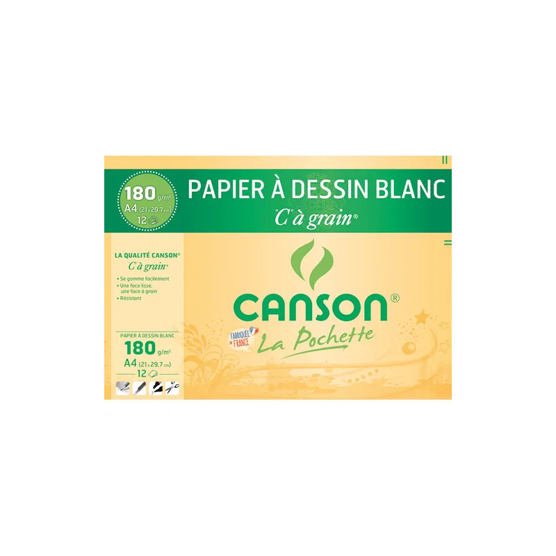 Feuilles dessin 180g/m² A4 - Canson Feuilles dessin 180g/m² A4 - Canson