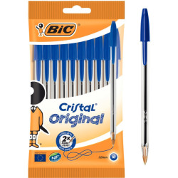 Pack de 10 stylos bille bleus - Bic