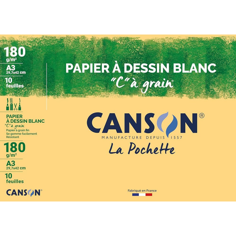 Feuilles de dessin A3 180g/m² - Canson Feuilles de dessin A3 180g/m² - Canson