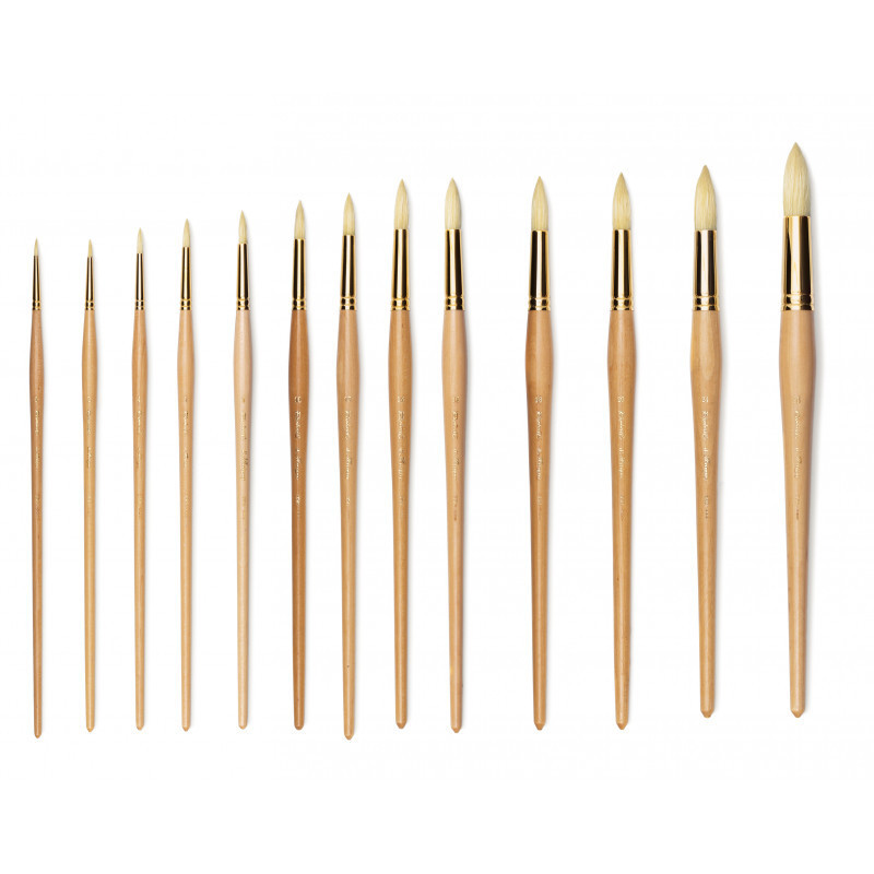 Set de Pinceaux Ronds en Poils Naturels Set de Pinceaux Ronds en Poils Naturels