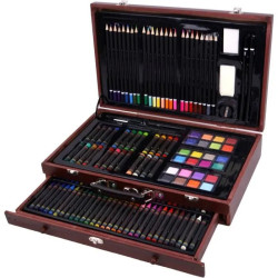 Mallette d’artiste avec crayons et fusains