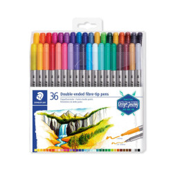 Boîte de feutres double pointe 36 couleurs