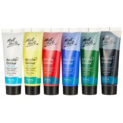 Peinture acrylique 6 tubes 50ml